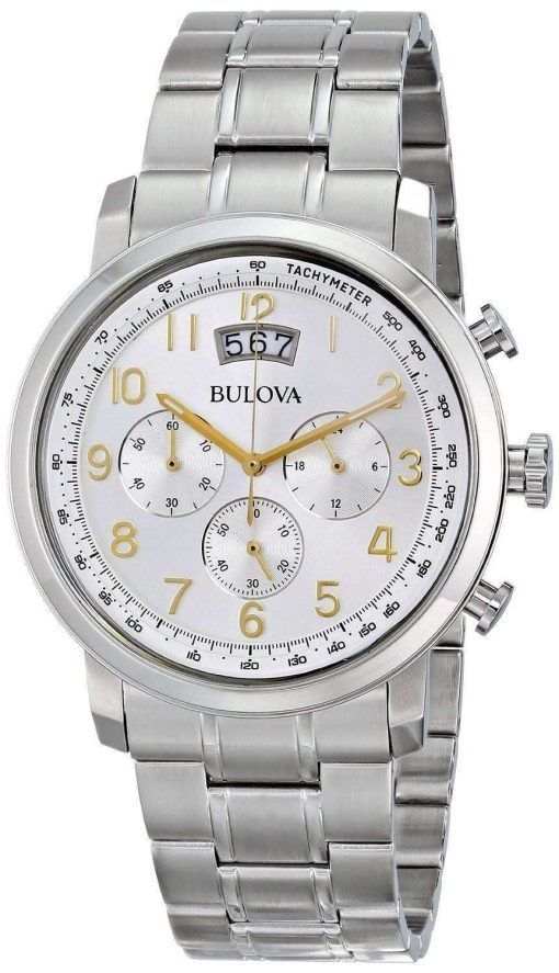 Bulova Chronograph Silver Dial 96B201 Mens Watch