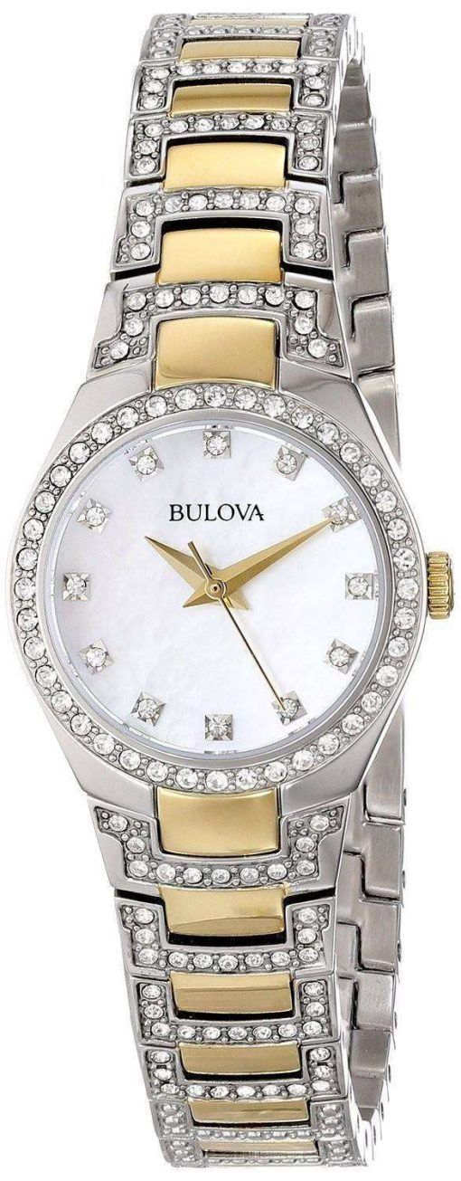 Bulova Crystal Accent Two Tone 98L198 Womens Watch