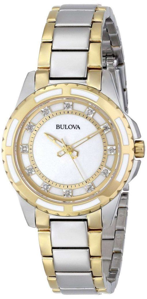 Bulova Diamond Accent Two Tone 98P140 Womens Watch