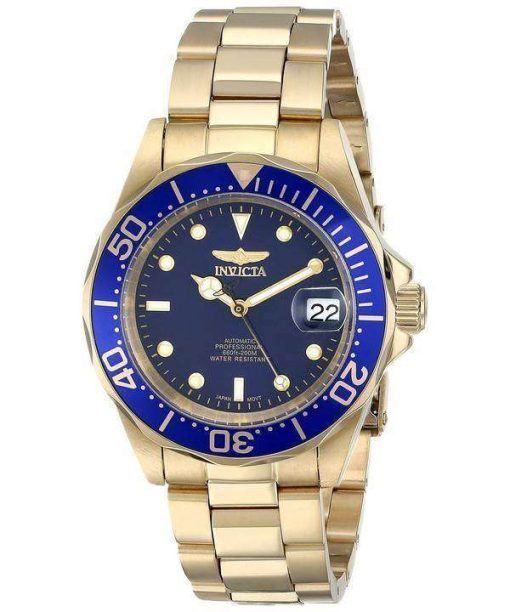 Invicta Pro Diver 200M Gold Tone Blue Dial INV8930/8930 Mens Watch