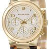 Michael Kors Chain Link Acrylic Gold-Tone MK4222 Womens Watch