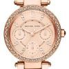 Michael Kors Rose Gold Tortoise-shell Crystals MK5841 Womens Watch