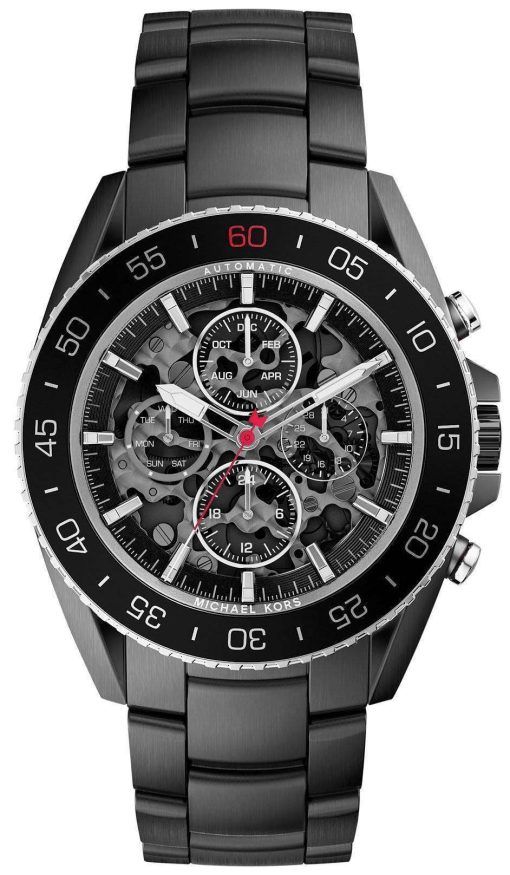 Michael Kors Jet-Master Automatic Skeleton Dial MK9012 Mens Watch