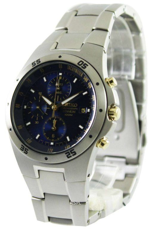 Seiko Chronograph Titanium Two-tone Mens Watch SND449P1