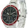 Seiko Chronograph Red Bezel SNDF37P1 SNDF37P Mens Watch