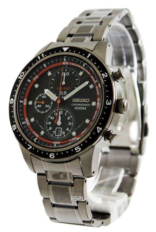 Seiko Chronograph 100M Black Bezel SNDF41P1 SNDF41P Mens Watch