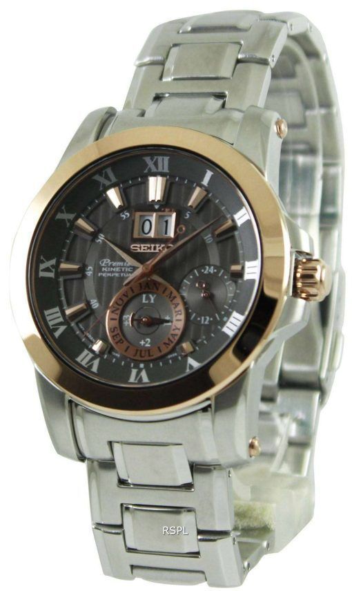 Seiko Premier Kinetic Perpetual Calendar SNP114P1 SNP114P Mens Watch