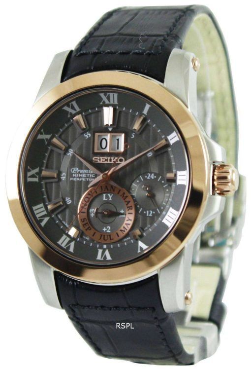 Seiko Premier Kinetic Perpetual Calendar SNP114P2 Mens Watch