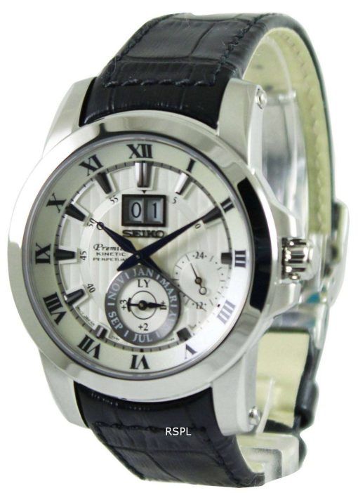 Seiko Premier Kinetic Perpetual Calendar SNP115P1 SNP115P Mens Watch
