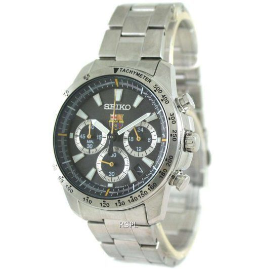 Seiko Quartz Chronograph FC Barcelona SSB073P1 SSB073P SSB073 Mens Watch