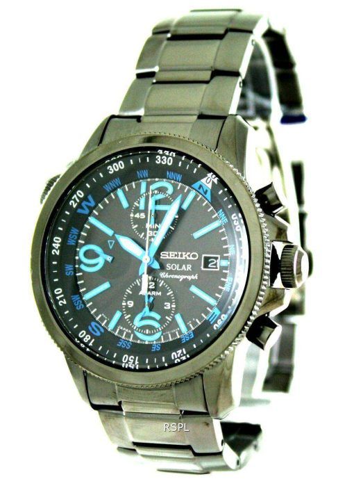 Seiko Solar Alarm Chronograph SSC079P1 SSC079 SSC079P Mens Watch