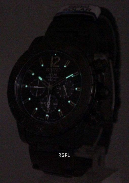 Seiko Solar Chronograph SSC225P1 SSC225P SSC225 Mens Watch