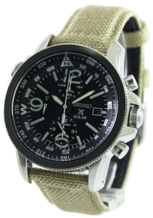 Seiko Prospex Solar Military Alarm Chronograph SSC293P1 SSC293P Mens Watch