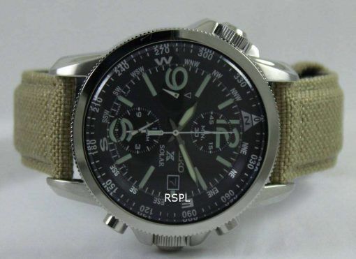 Seiko Prospex Solar Military Alarm Chronograph SSC293P1 SSC293P Mens Watch