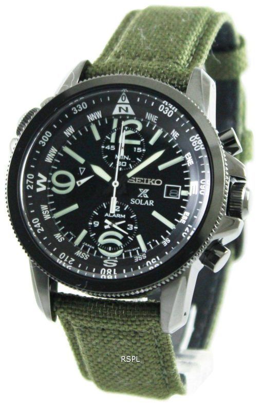 Seiko Prospex Solar Military Alarm Chronograph SSC295P1 SSC295P Mens Watch