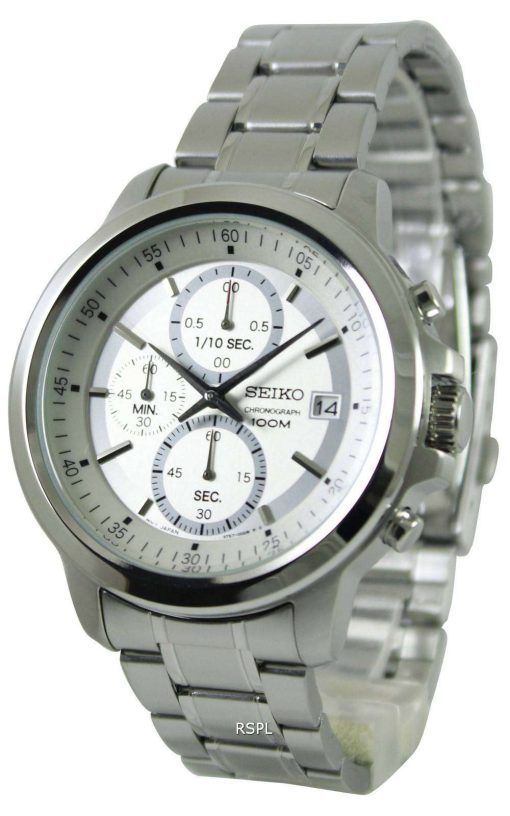 Seiko Chronograph Quartz Sliver Tone Dial SKS441P1 SKS441P SKS441 Mens Watch