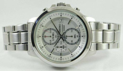 Seiko Chronograph Quartz Sliver Tone Dial SKS441P1 SKS441P SKS441 Mens Watch