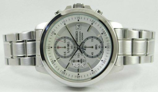 Seiko Chronograph Quartz Sliver Tone Dial SKS441P1 SKS441P SKS441 Mens Watch