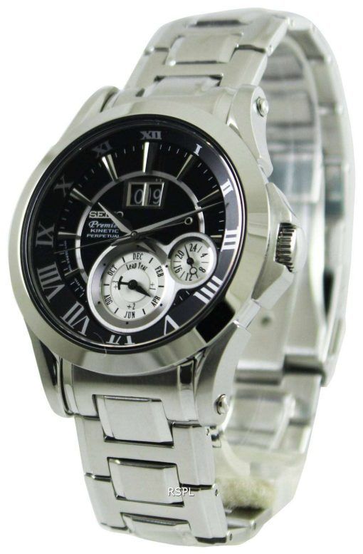 Seiko Premier Kinetic Perpetual Calendar Mens Watch SNP021P1