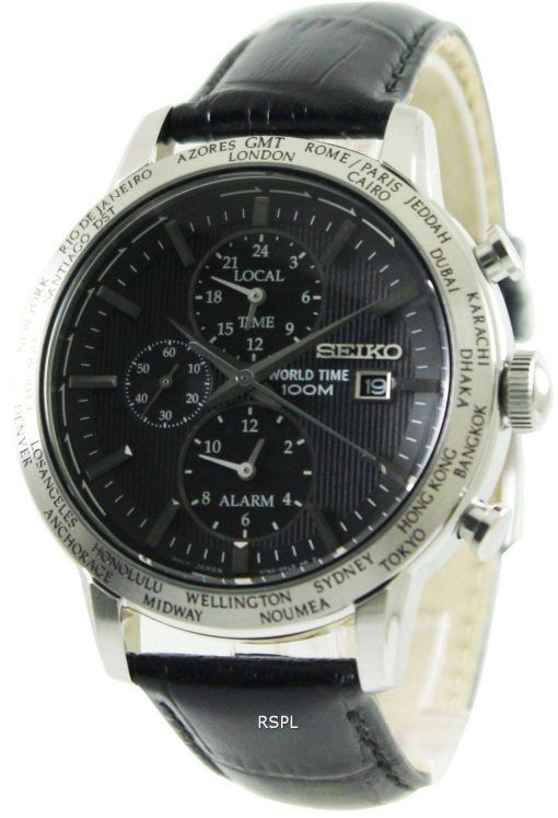 Seiko Alarm Chronograph World Time SPL049P2 Mens Watch