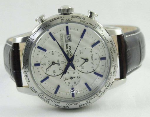 Seiko Alarm Chronograph World Time SPL051P1 SPL051P SPL051 Mens Watch