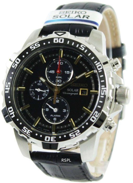 Seiko Solar Alarm Chronograph SSC303P1 SSC303P SSC303 Mens Watch