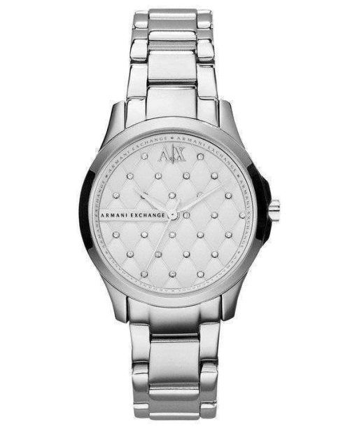 Armani Exchange Silver Crystal Quilted Dial AX5208 Womens Watch