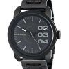 Diesel Black Dial Black Textured Steel WR100M DZ1371 Mens Watch