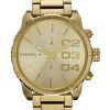 Diesel Double Down Gold Dial Stainless Steel DZ4268 Mens Watch
