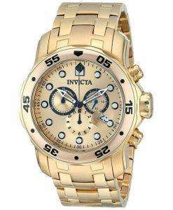 Invicta Pro-Diver Chronograph Gold Dial INV0074/0074 Mens Watch
