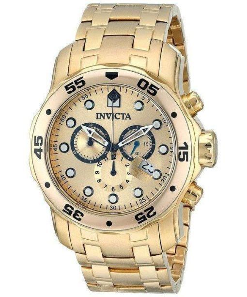 Invicta Pro-Diver Chronograph Gold Dial INV0074/0074 Mens Watch