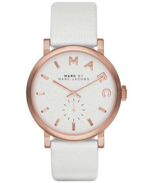 Marc By Marc Jacobs Baker White Dial Leather Band MBM1283 Womens Watch