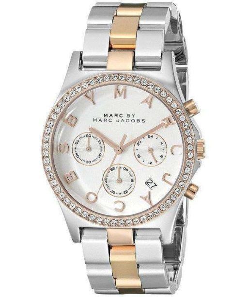 Marc By Marc Jacobs Henry Chronograph Crystals Silver Dial MBM3106 Womens Watch
