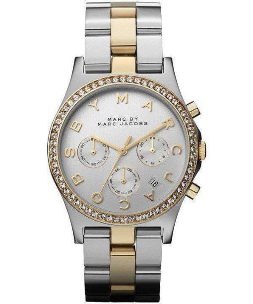 Marc By Marc Jacobs Henry Chronograph Crystals Silver Dial MBM3197 Womens Watch