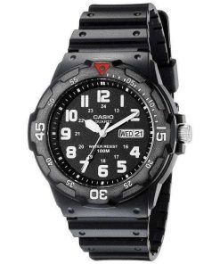 Casio Quartz Analog 100M Black Resin Strap MRW-200H-1BVDF MRW-200H-1BV Mens Watch