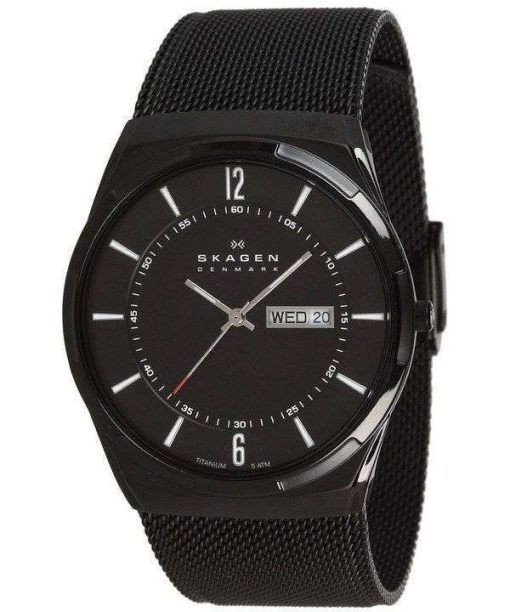 Skagen Melbye Black Titanium Case with Mesh Band SKW6006 Mens Watch