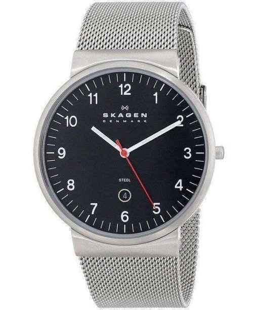 Skagen Denmark Black Dial Mesh Band SKW6051 Mens Watch