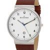 Skagen Ancher Brown Leather Strap SKW6082 Mens Watch