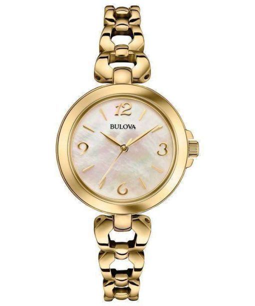 Bulova Mother Of Pearl Dial Gold Tone 97L138 Womens Watch