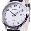 Seiko Quartz Leather Strap SUR113P1 SUR113P Mens Watch