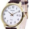 Seiko Quartz Leather Strap SUR114P1 SUR114P Mens Watch