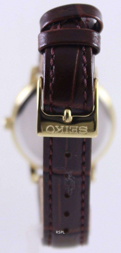 Seiko Quartz Leather Strap SUR822P1 SUR822P Womens Watch