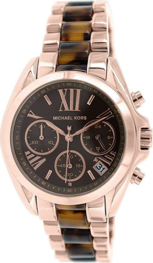 Michael Kors Bradshaw Chronograph Tortoise Shell Acetate MK5944 Womens Watch