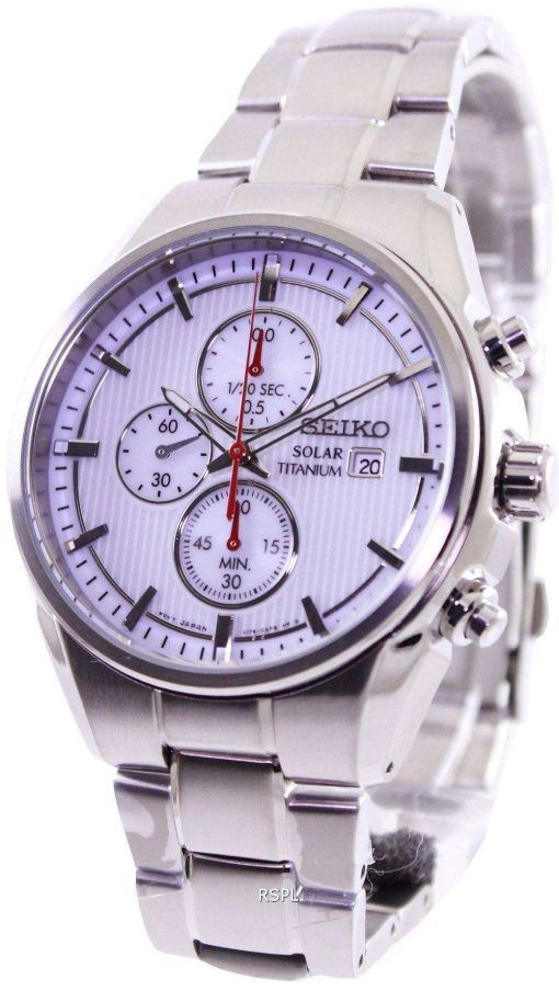 Seiko Solar Titanium Chronograph SSC363P1 SSC363P Mens Watch