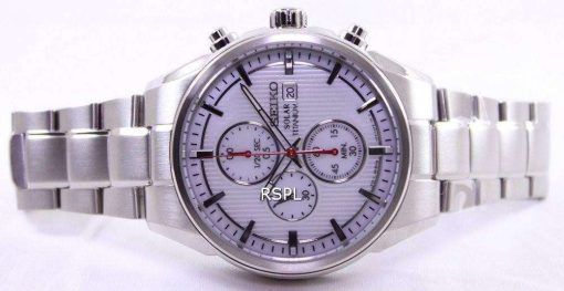 Seiko Solar Titanium Chronograph SSC363P1 SSC363P Mens Watch