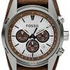 Fossil Cuff Chronograph Tan Leather CH2565 Mens Watch