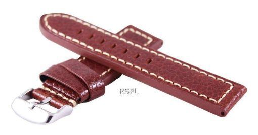 Brown Ratio Brand Leather Strap 22mm For SKX007, SKX009, SKX011, SRP497, SRP641