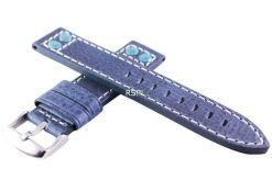 Blue Ratio Brand Leather Strap 20mm For SKX007, SKX009, SKX011, SRP497, SRP641