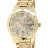 Michael Kors Layton Engraved Map Crystal Pave Dial MK5959 Womens Watch