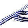 Blue And White Nato Strap 22mm For SKX007, SKX009, SKX011, SRP497, SRP641